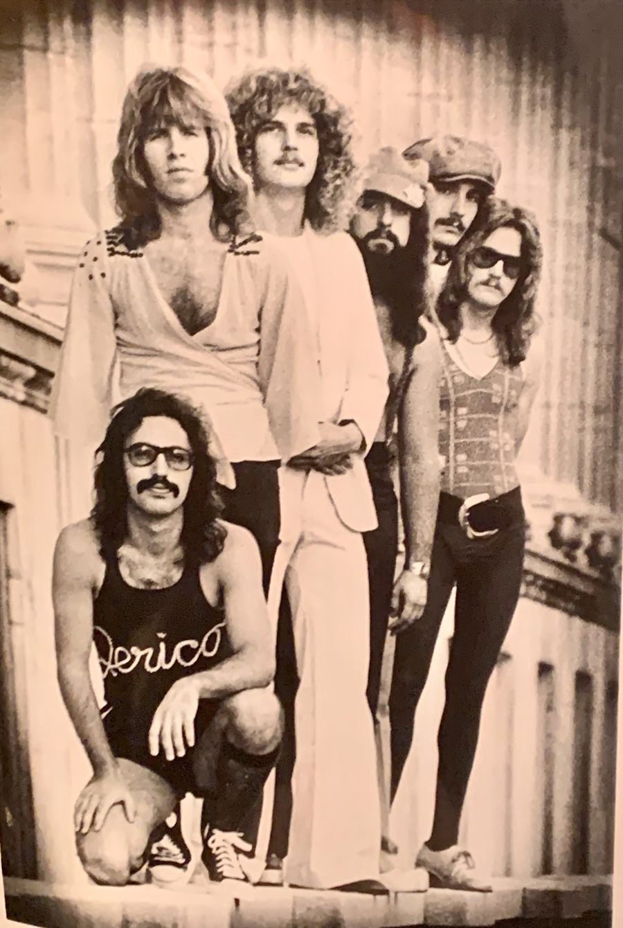 Gregg Owen with his bandmates in Jerico